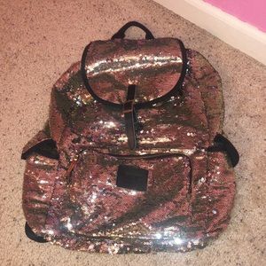 Gold Sequin Backpack